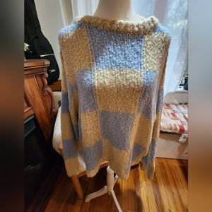 Beige Botany Oversized Crew Neck Sweater